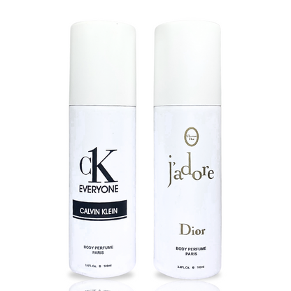 Pack Of Two Body Spray (CK Everyone/Dior Jadore) SKU: 60139 Category: Body Sprays GTIN: 60139